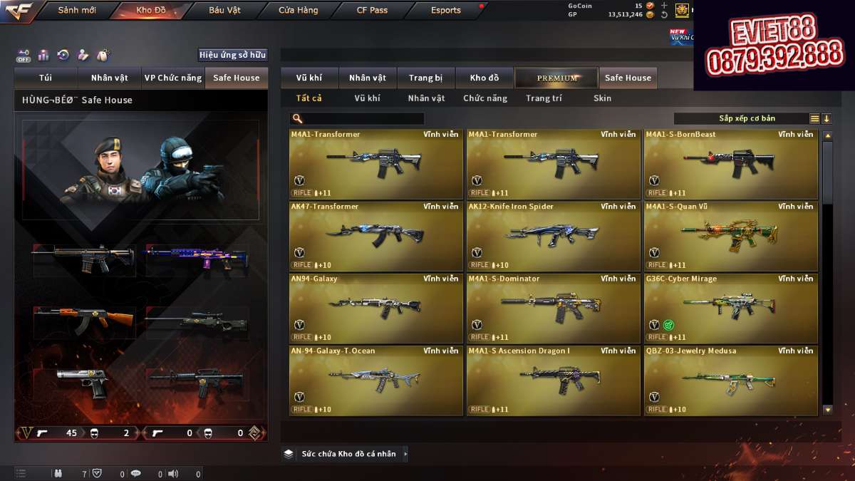 shop acc cf uy tin gia re